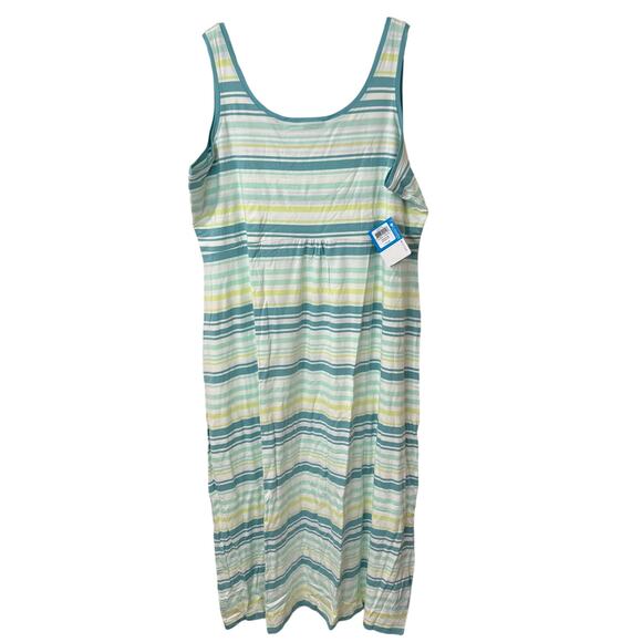 Columbia Women's Reel Beauty II Maxi Dress PFG Stripe Stretch Jersey 3X NEW - Picture 1 of 9